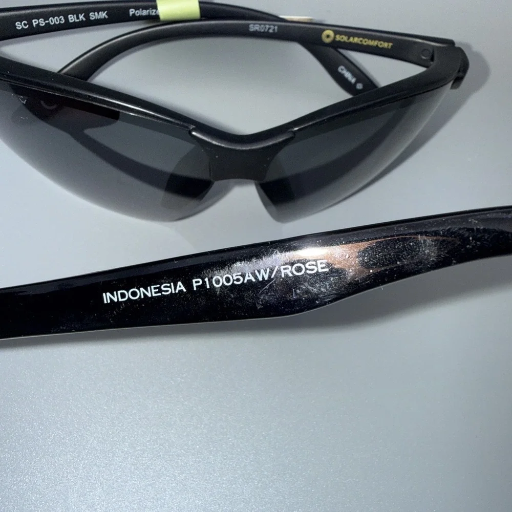 2 pair black NWT Sunglasses Authentic 100% UVA POLARIZED Wrap & Square Frames